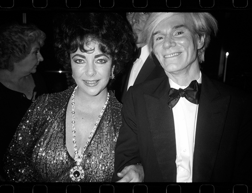 Andy Warhol with Elizabeth Taylor