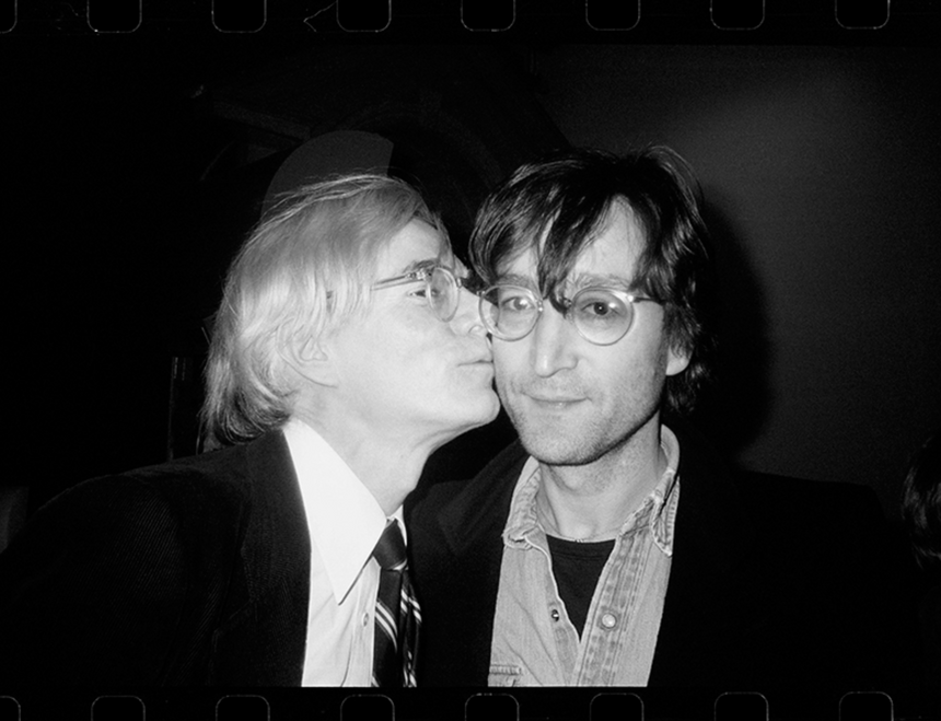 Andy Warhol Kissing John Lennon